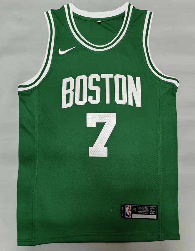 Men Boston Celtics #7 Jaylen Brown Green Nike 2025 NBA Jersey style 1->->NBA Jersey